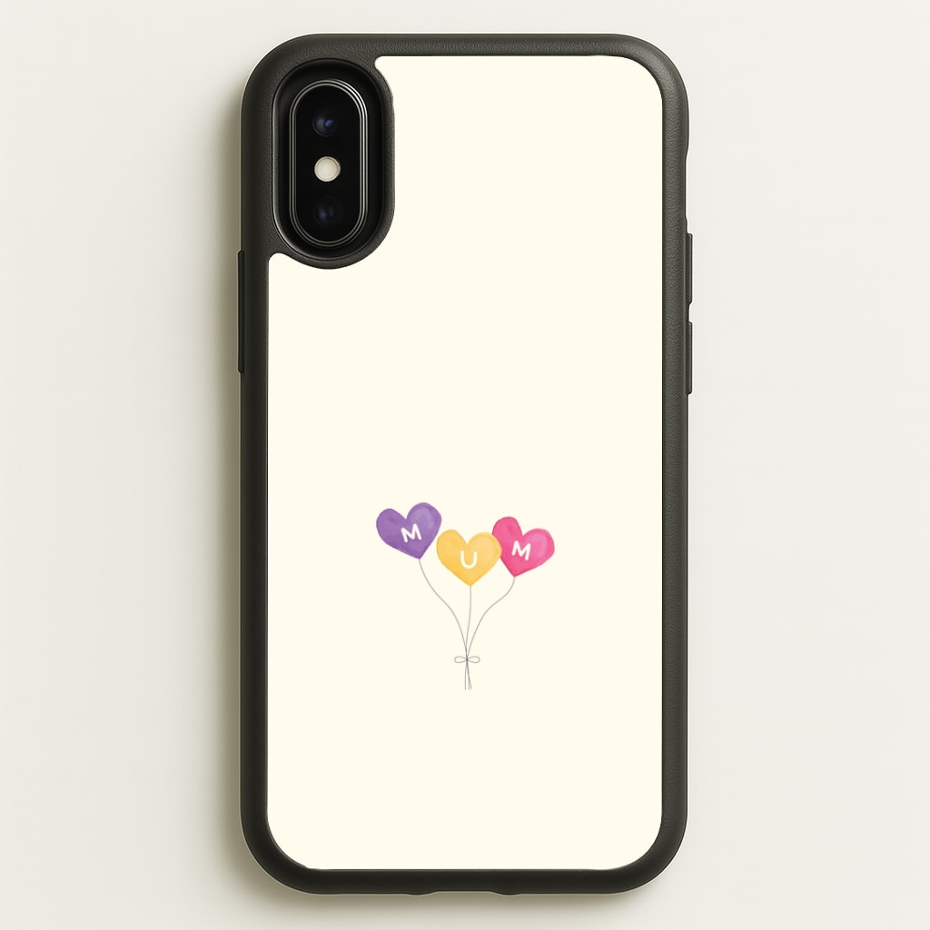 Mum Watercolour Balloons iPhone X / XS Case