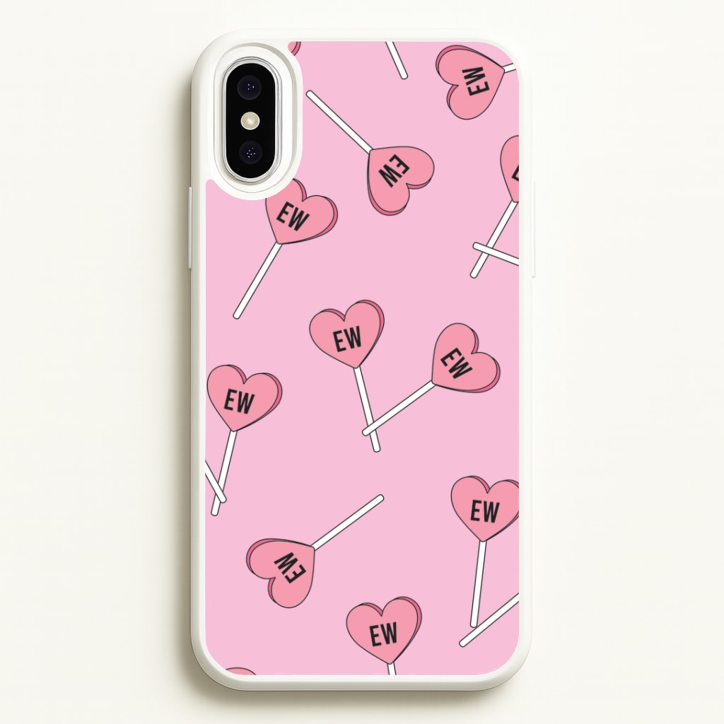 Ew Love Heart Lolipops Pattern iPhone XS Max Case