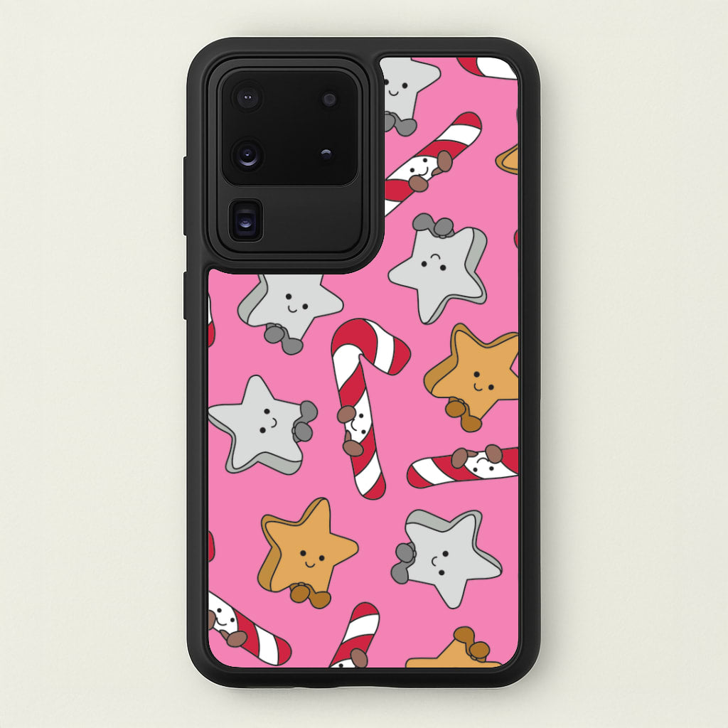Pink Christmas Plushies Pattern Galaxy S20 Ultra Case