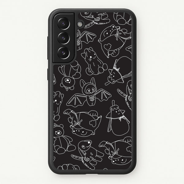 Halloween Plushies Pattern II - Halloween Galaxy S21FE Case