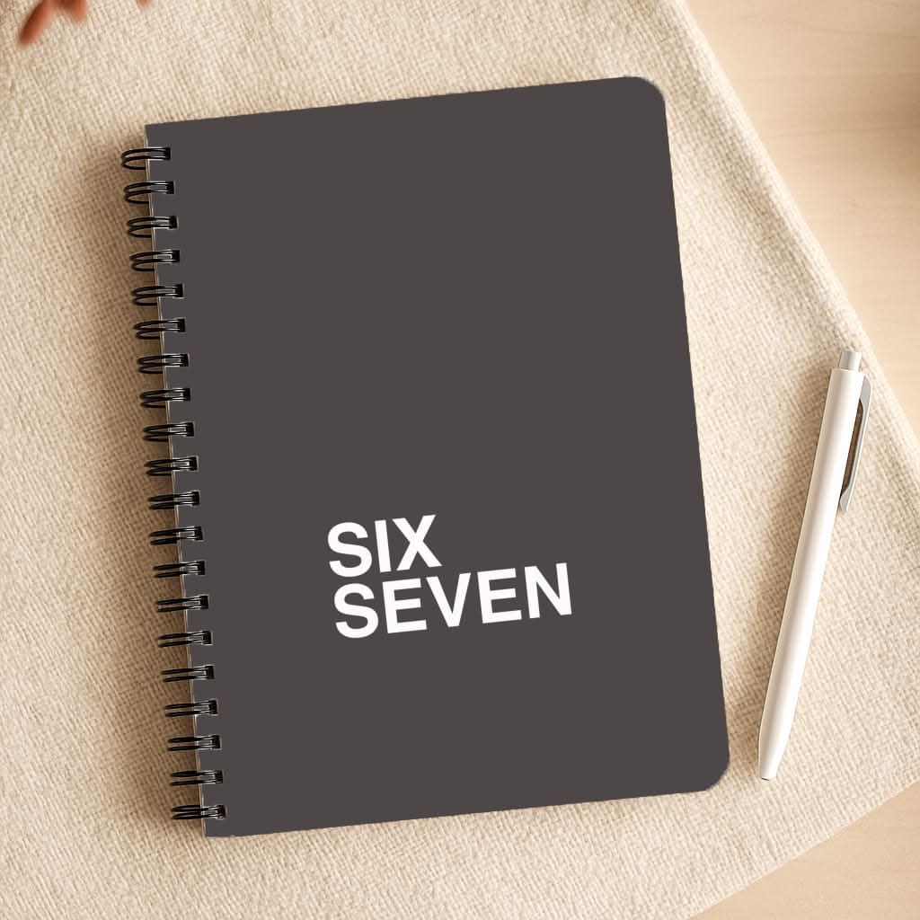 6 7 Black Notepad