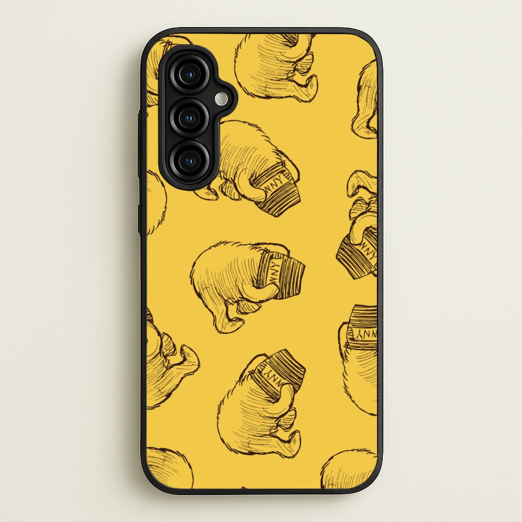 Winnie Honey Pot Pattern Galaxy A54 Case