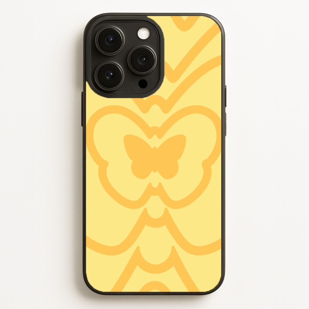 Abstract Orange Butterfly Phone Case for iPhone, Samsung Galaxy and Google Pixel