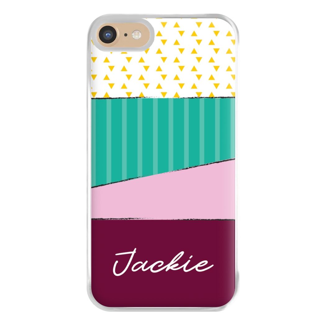 Geometric Patterns Personalised Name iPhone 6 / 7 / 8 / SE Case