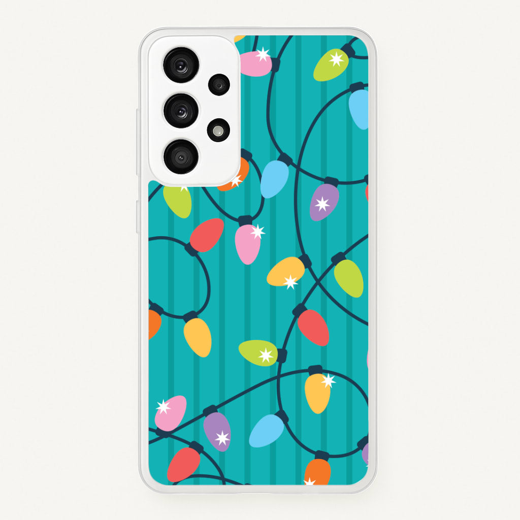 Funky Christmas Lights Pattern Galaxy A33 Case