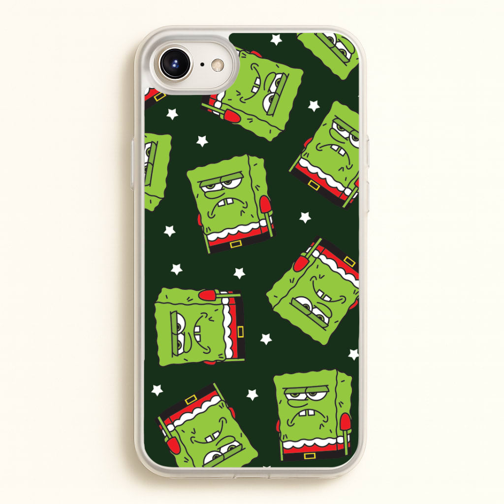 Grumpy Christmas Cartoon Sponge Pattern iPhone 6 Plus / 7 Plus / 8 Plus Case