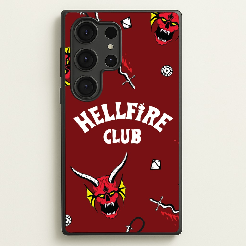 Hellfire Club Icons Collage Red Galaxy S25 Ultra Case
