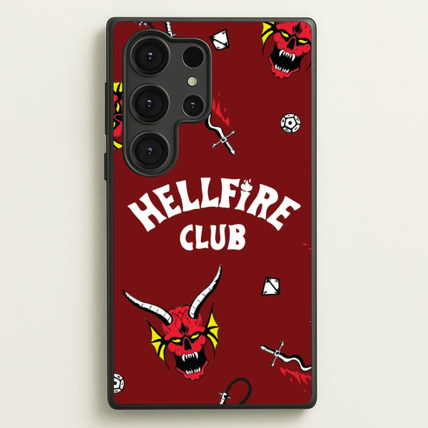 Hellfire Club Icons Collage Red Galaxy S25 Ultra Case
