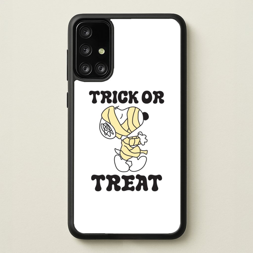 Trick Or Treat Cartoon Beagle Galaxy A71 Case