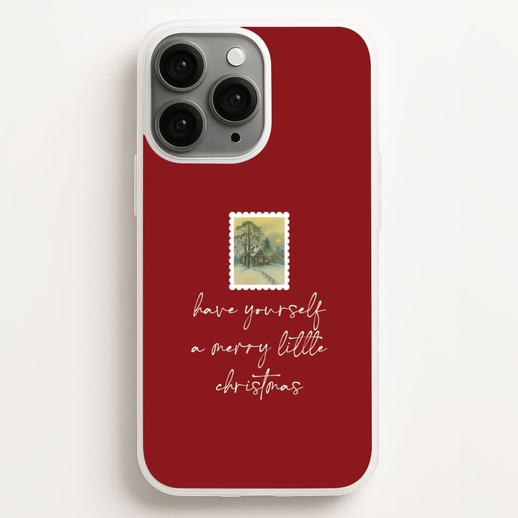 A Merry Little Christmas Stamp Phone Case for Apple iPhone, Samsung Galaxy, Huawei and Google Pixel