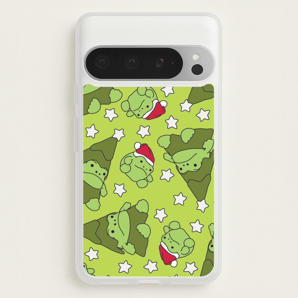 Christmas Frogs And Stars Plush Pattern Google Pixel 9 Pro XL Case