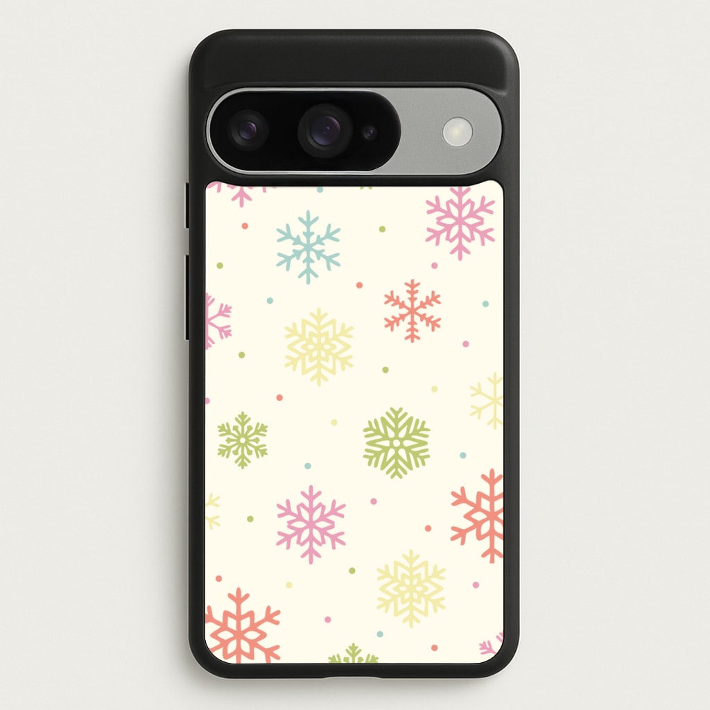 Pastel Snowflakes Pattern Google Pixel 10 / 10 Pro Case