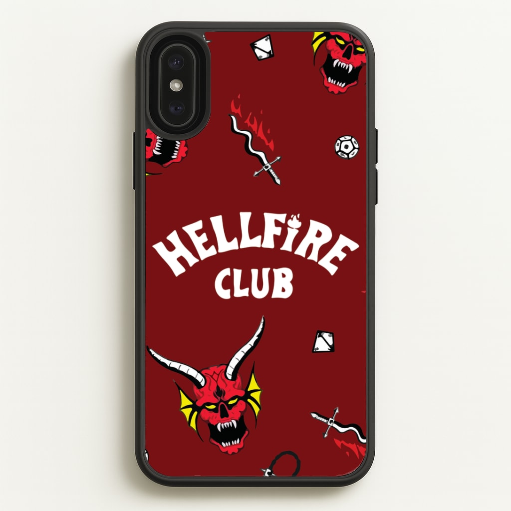 Hellfire Club Icons Collage Red iPhone XS Max Case