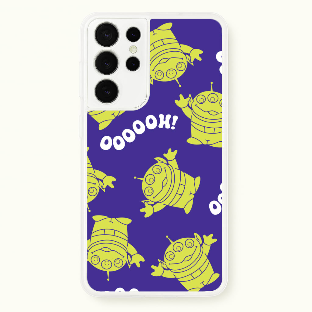 Toy Aliens Silhouette Pattern Galaxy S21 Ultra Case