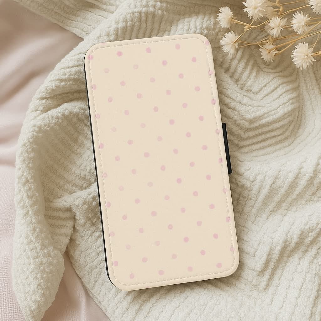 Dewy Dots Leather Phone Case