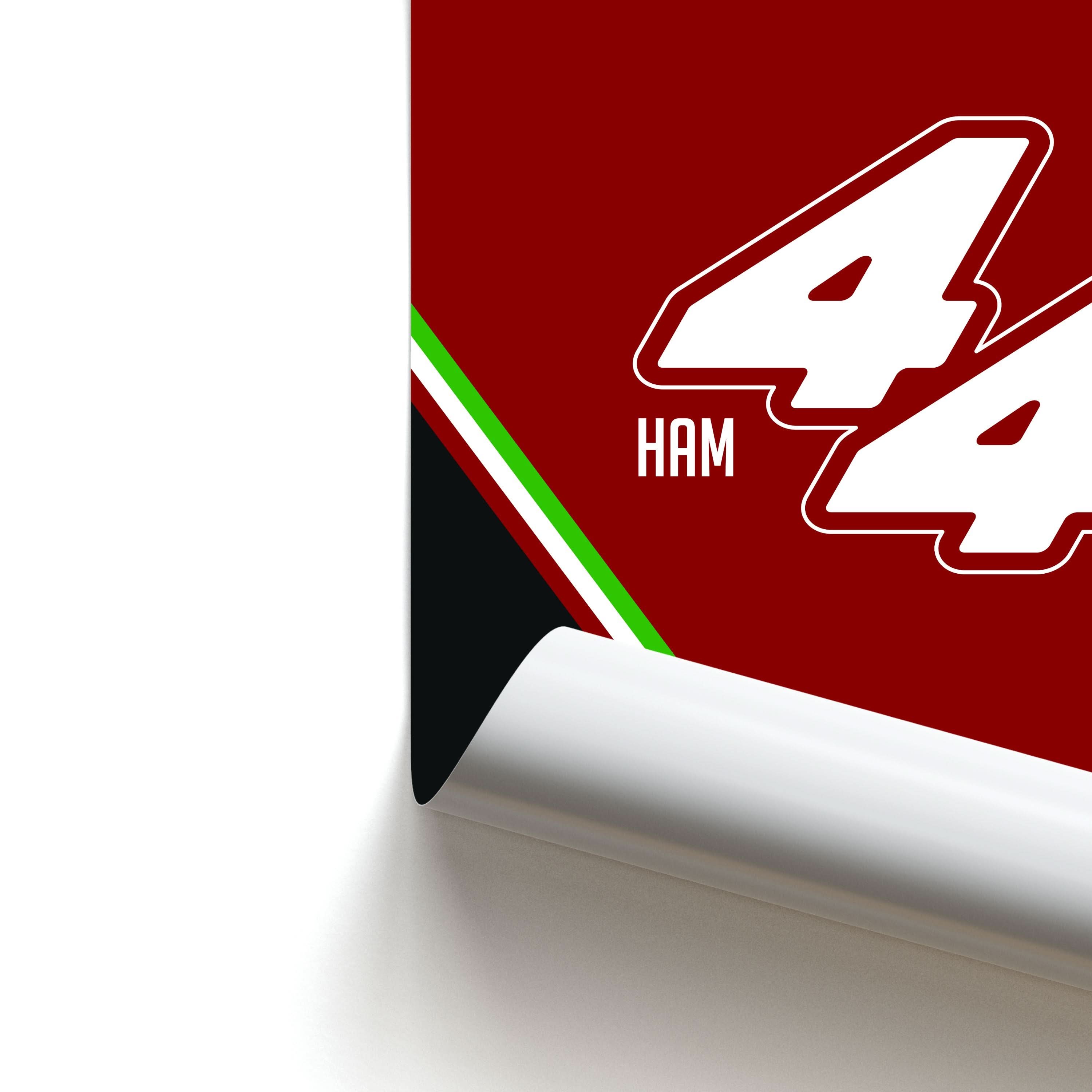 Dark Red Retro 44 Poster