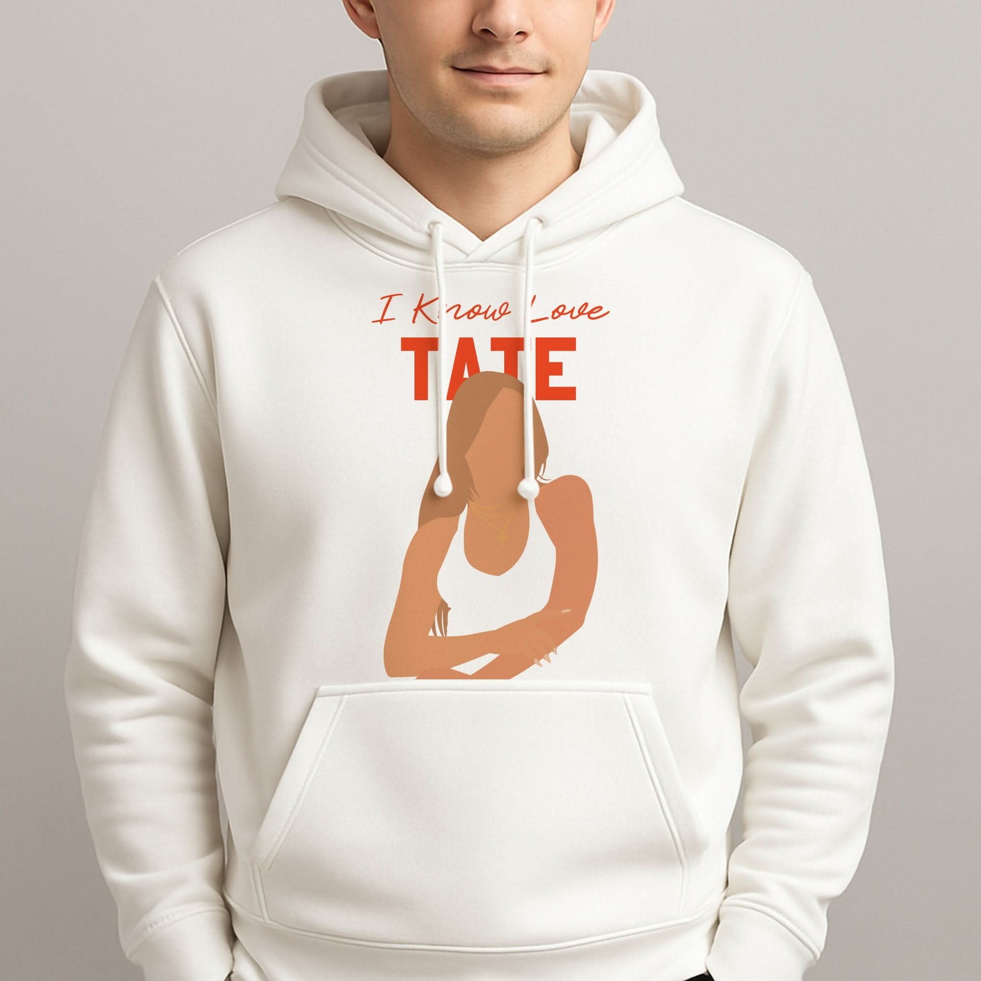 I Know Love Pattern Mens Hoodie