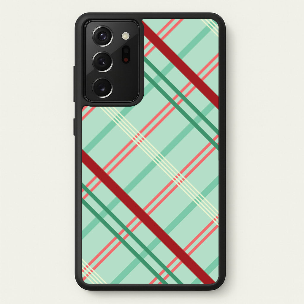 Pastel Tartan Christmas Pattern Galaxy Note 20 Ultra Case