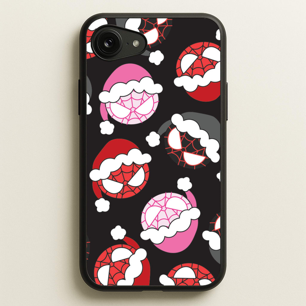 Spider Heroes Christmas Pattern iPhone 16e Case