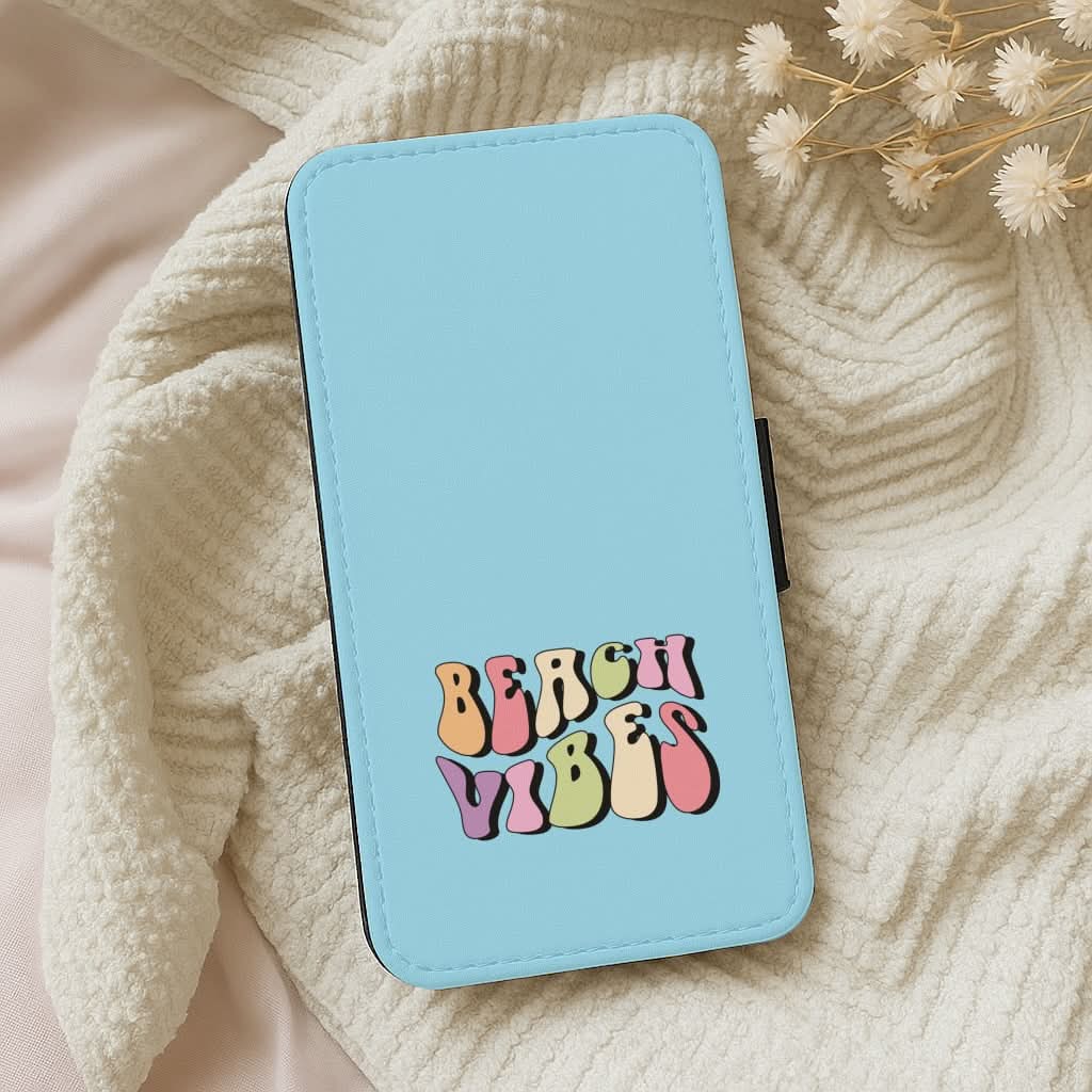 Pastel Beach Vibes Leather Phone Case
