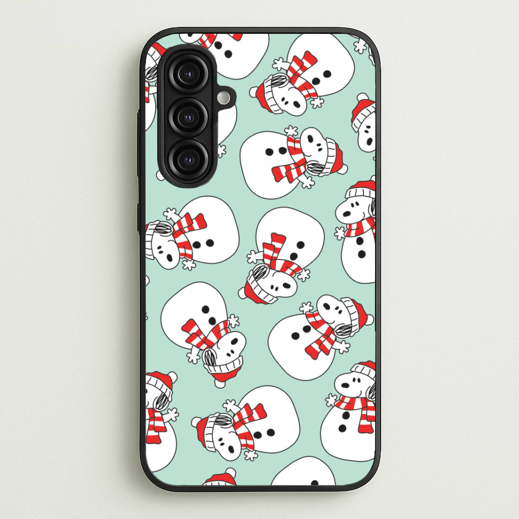Cartoon Beagle Snowman Pattern Galaxy A16 Case