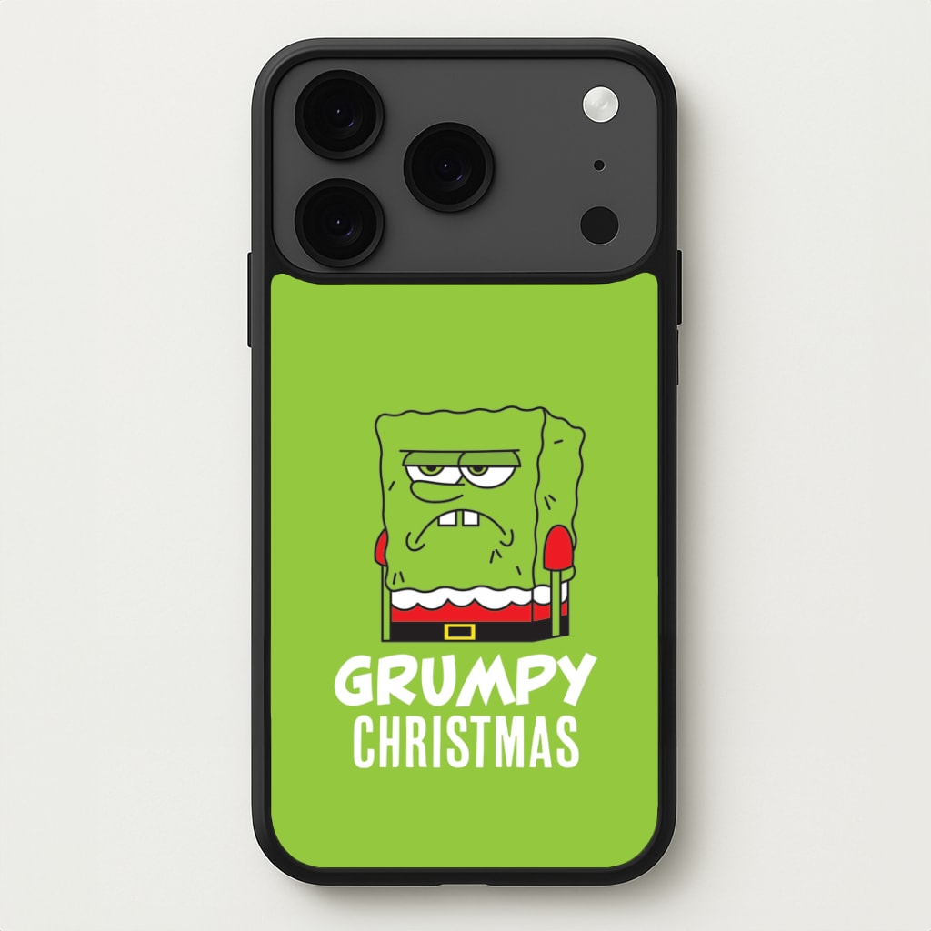 Grumpy Christmas Cartoon Sponge iPhone 17 Pro Case