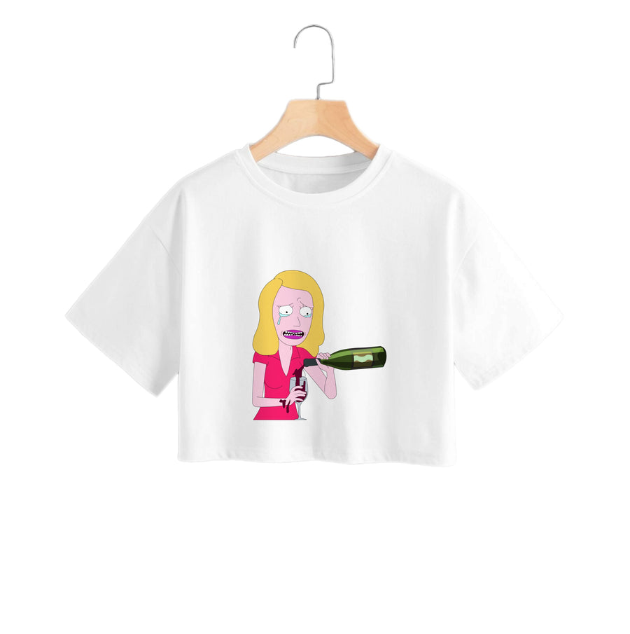 Beth Crying - Rick And Morty Crop Top