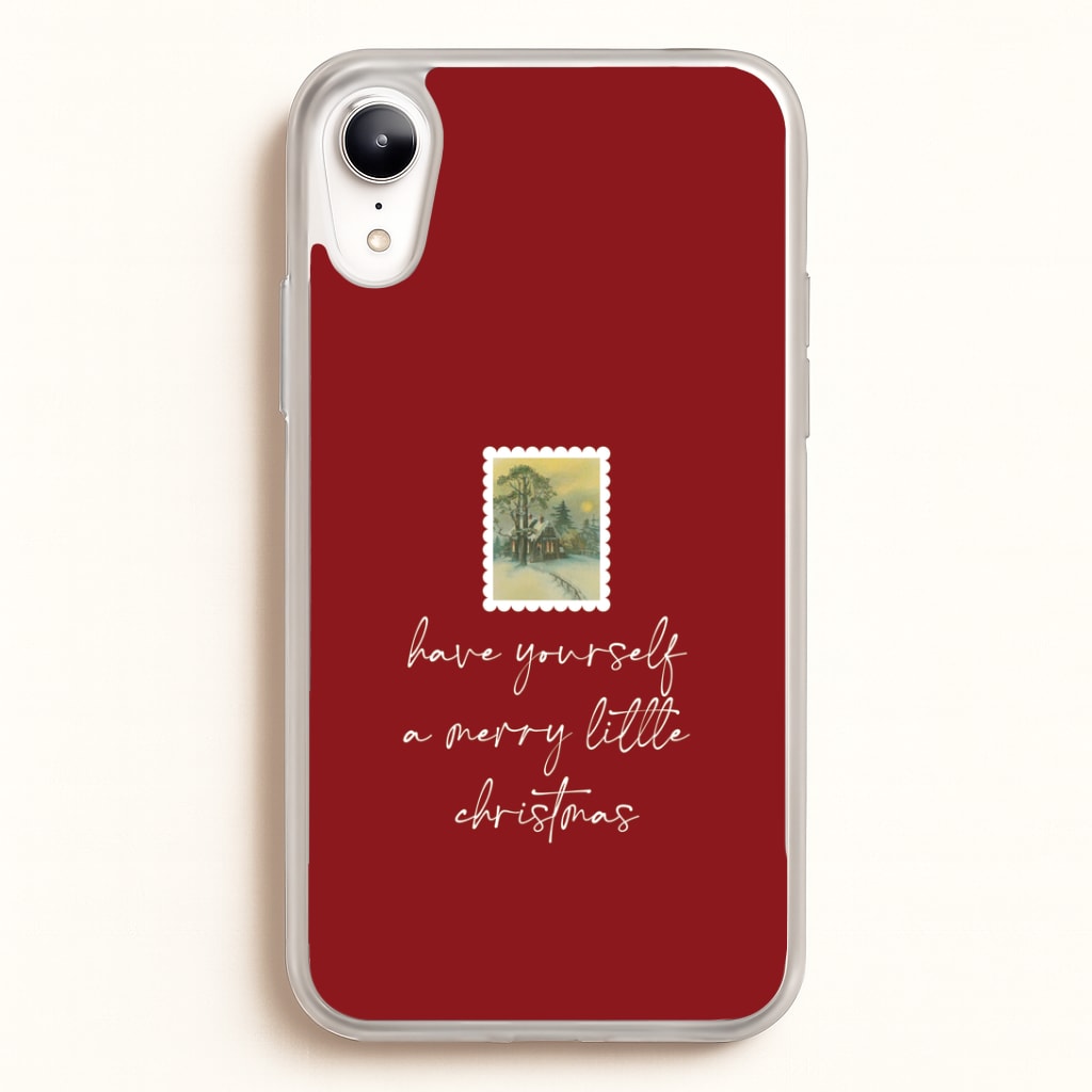 A Merry Little Christmas Stamp iPhone XR Case