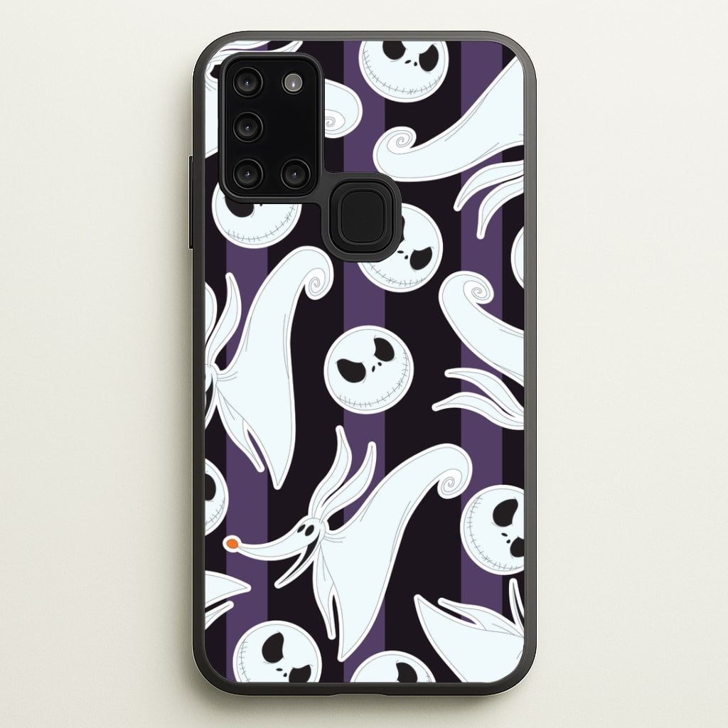 Skeleton Dog And Face Pattern Galaxy A21s Case