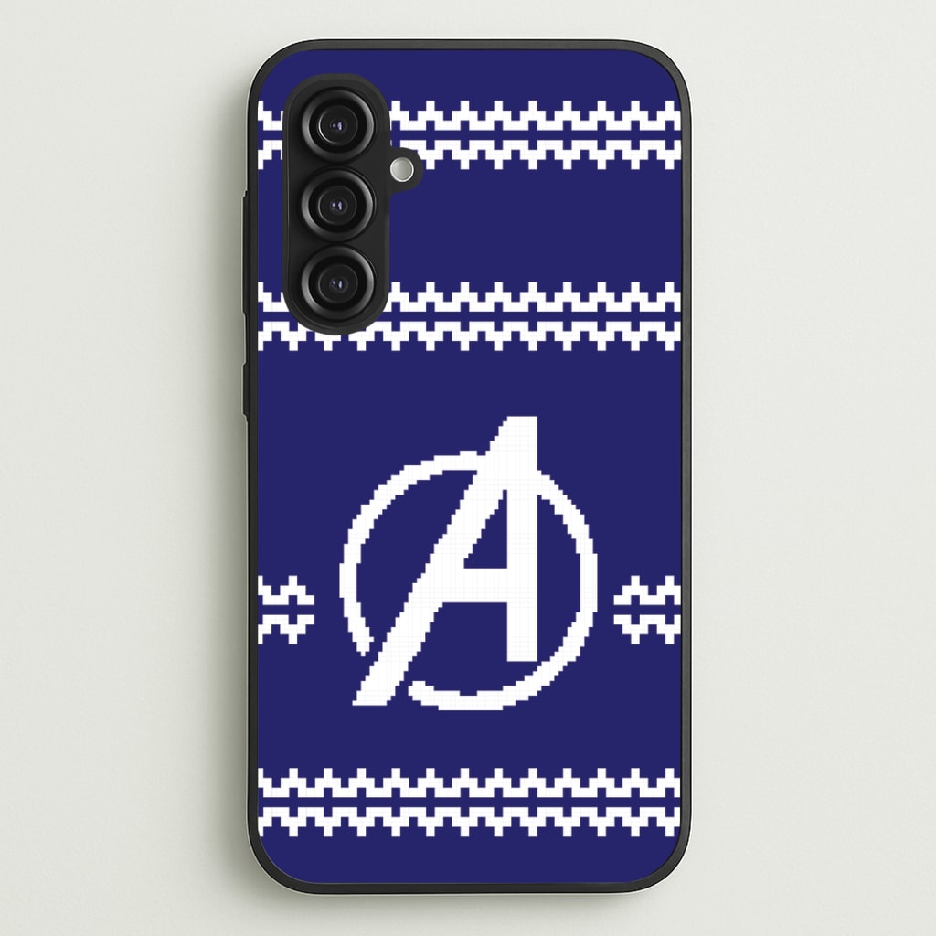 Superhero Team Blue Christmas Jumper Galaxy S23FE Case