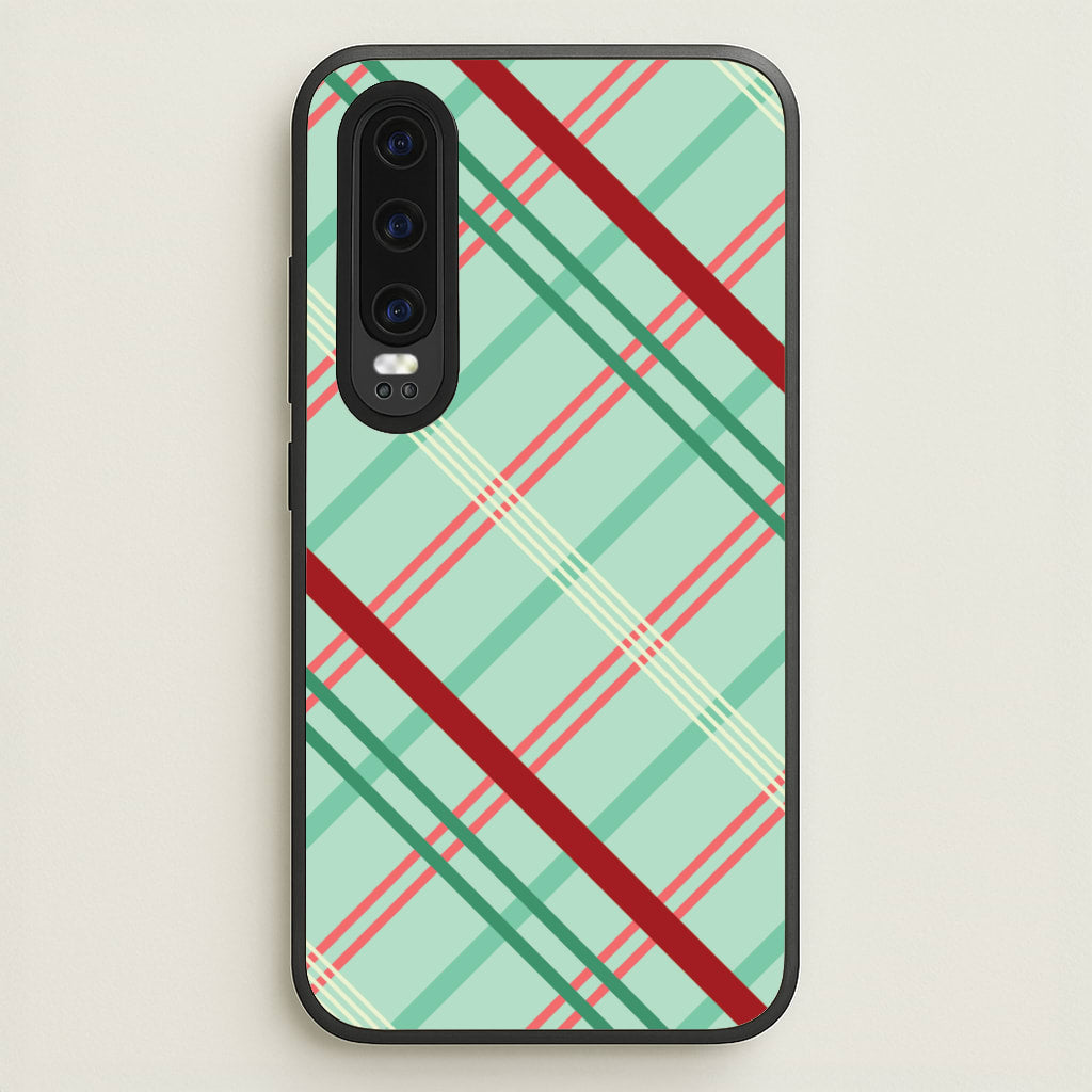 Pastel Tartan Christmas Pattern Huawei P30 Case