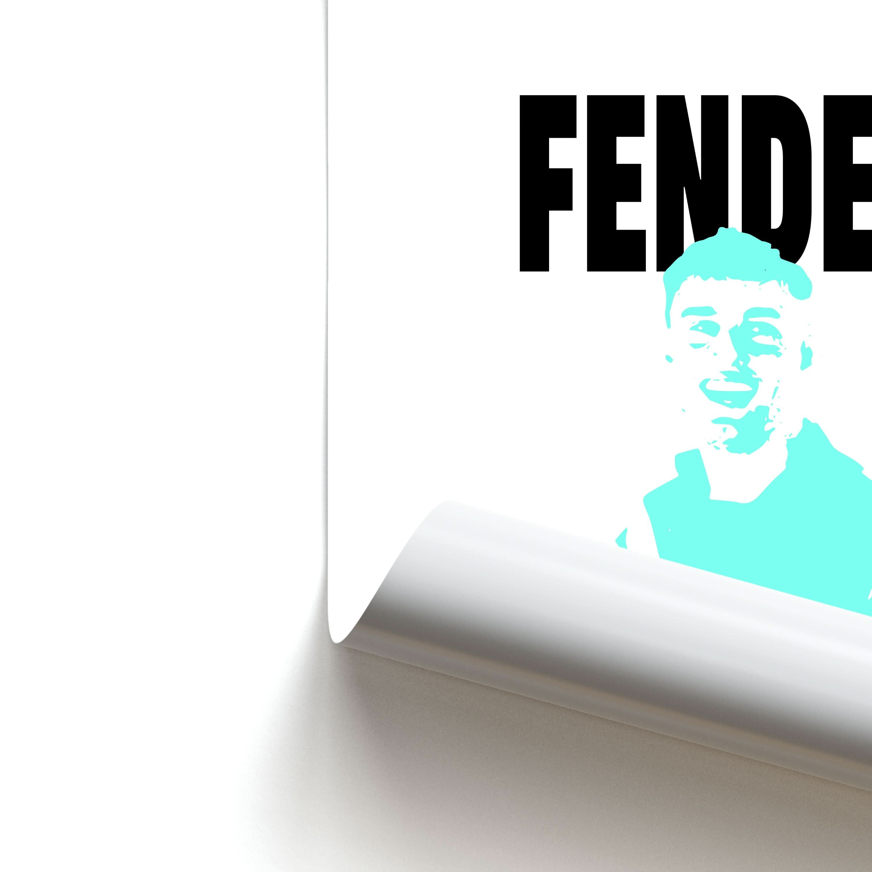 Fender Silhouette Blue Poster