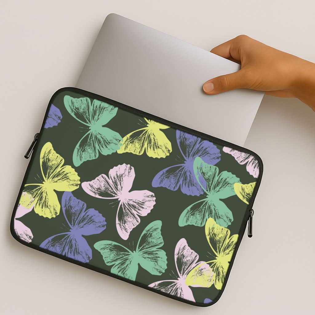 Colourful Butterfly Stamps Pattern MacBook Cover