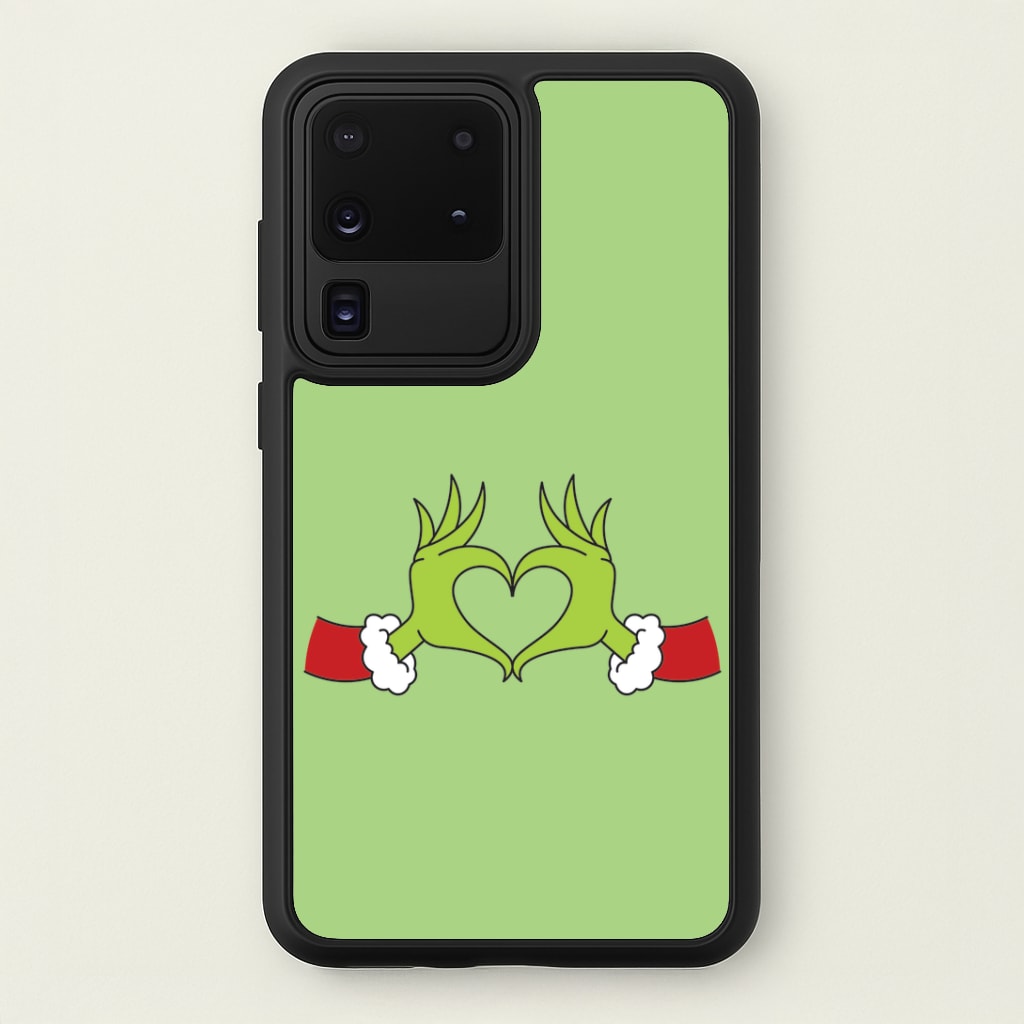 Christmas Green Heart Galaxy S20 Ultra Case