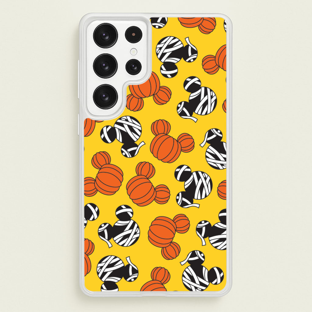 Pumpkin And Mummy Mouse Pattern Galaxy S22 Ultra Case