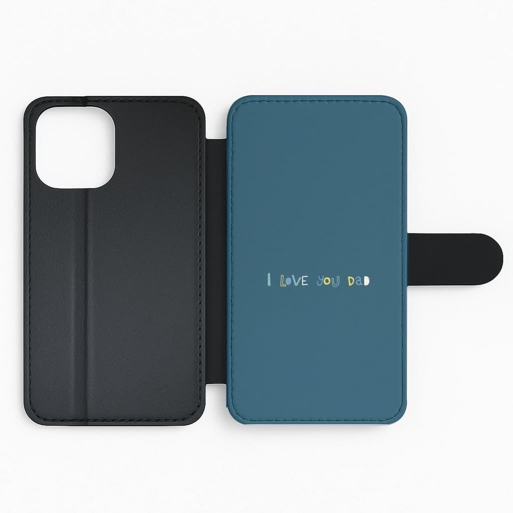 I Love You Dad Scribbles Flip Phone Case