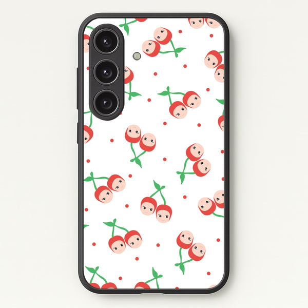Cherry Angels Pattern Galaxy S25 Case