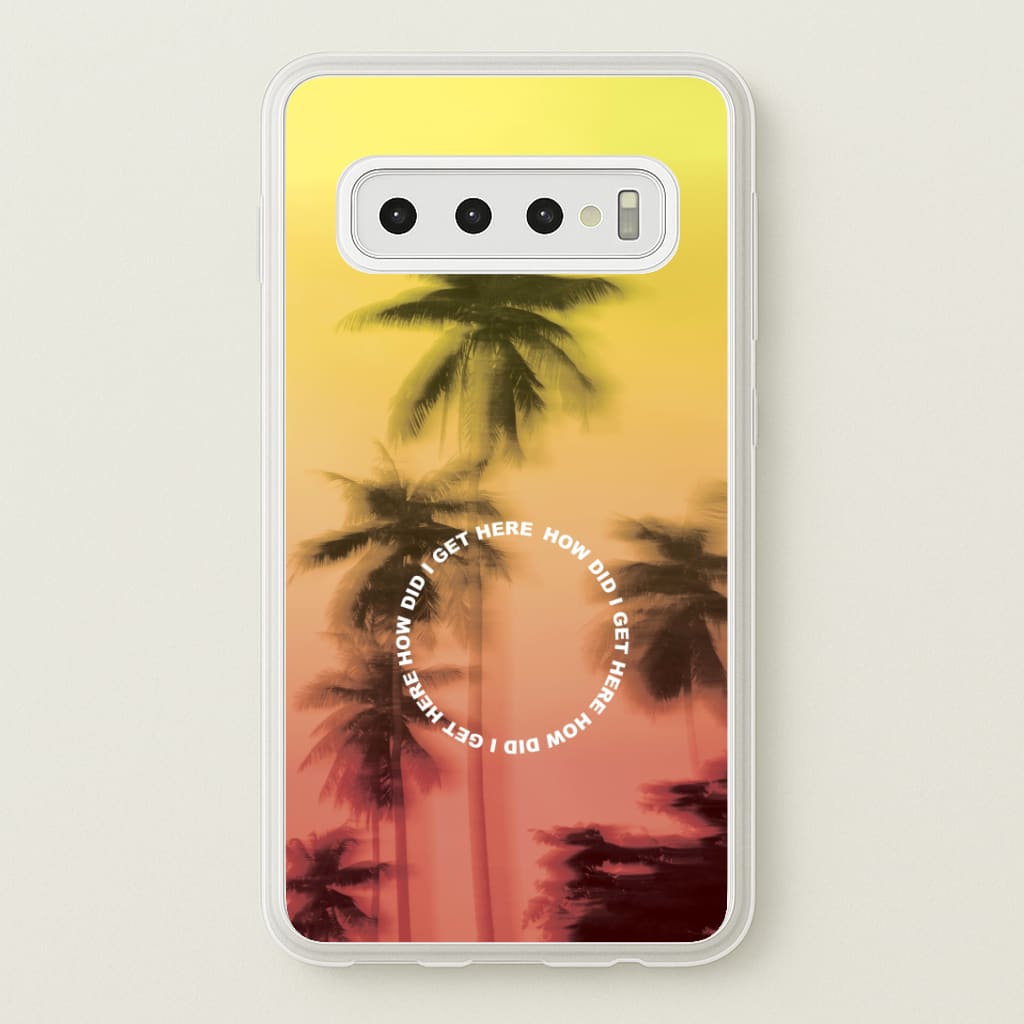 Palm Trees Circle Galaxy S10 Case