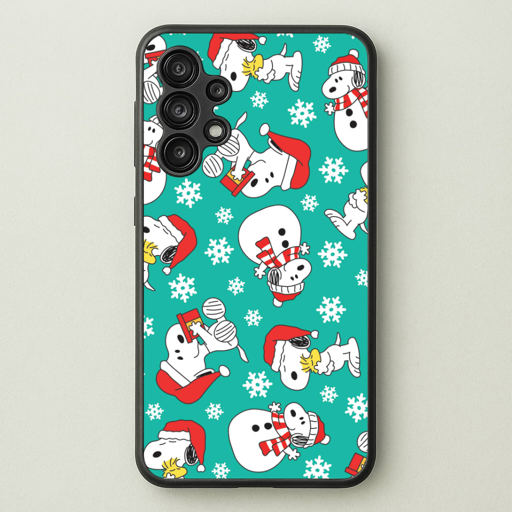 Christmas Cartoon Beagle Pattern Galaxy A13 Case