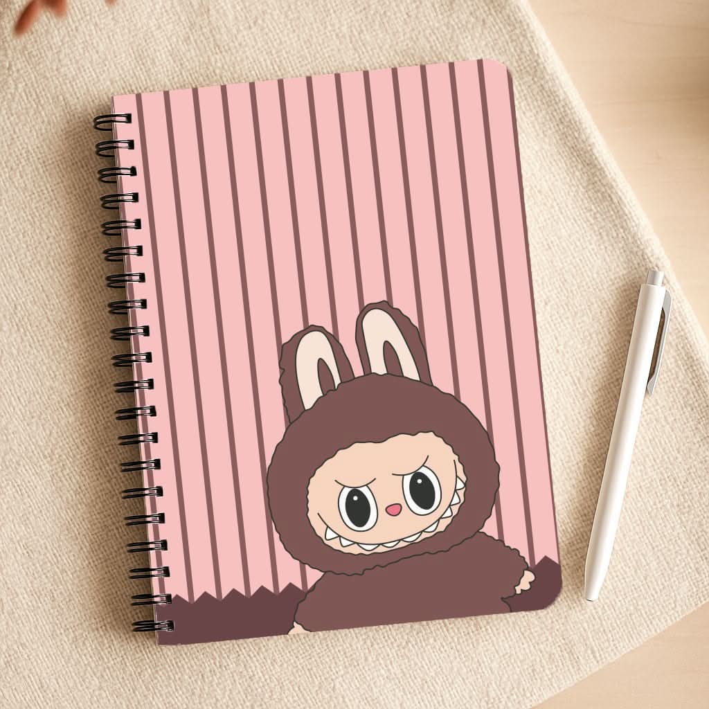 Stripey Cute Brown Monster Notepad