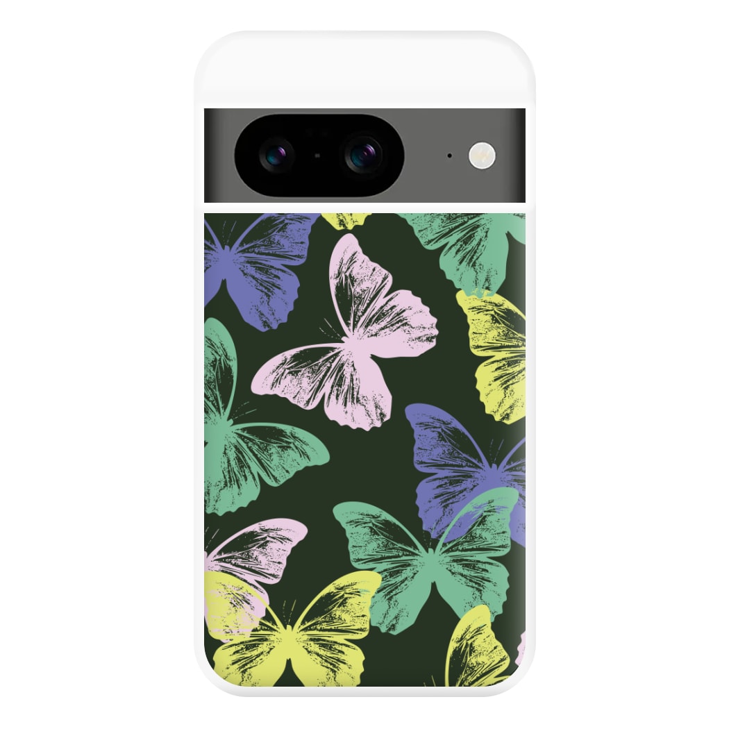 Colourful Butterfly Stamps Pattern Google Pixel 8a Case