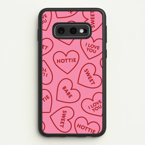 Quote Love Hearts Pattern Galaxy S10e Case