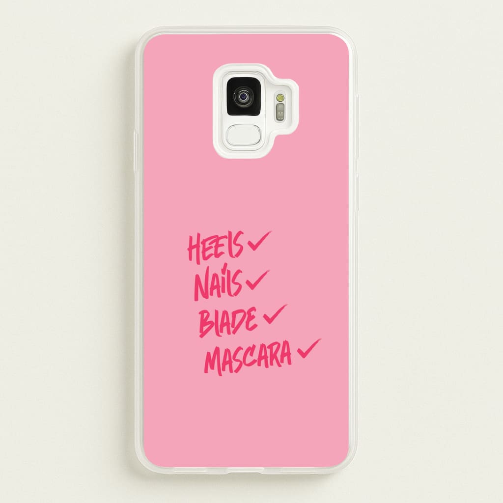Heels, Nails, Blade, Mascara Galaxy S9 Case