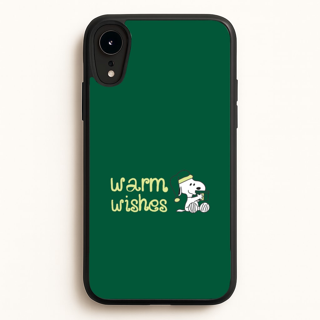 Cartoon Beagle Warm Wishes iPhone XR Case