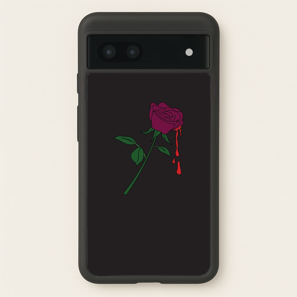 Dark Pink Rose Google Pixel 6a Case