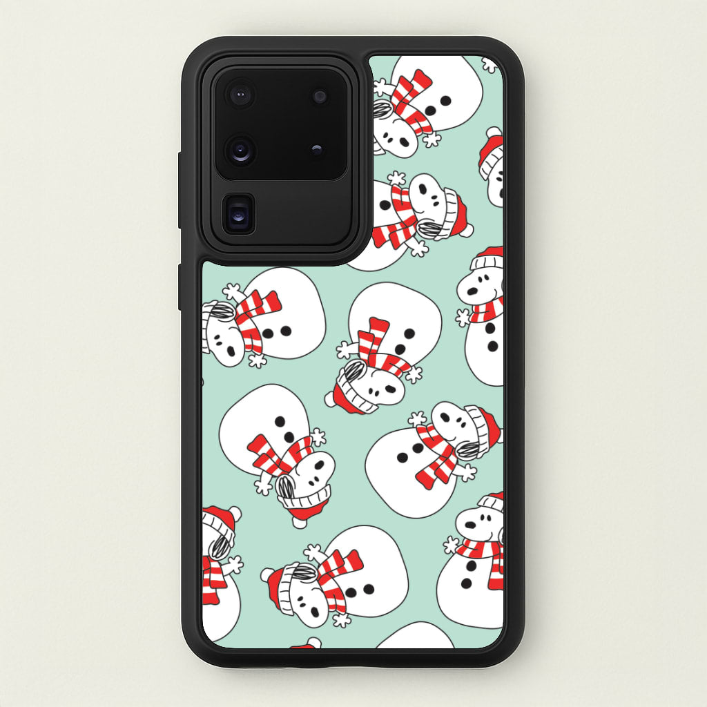 Cartoon Beagle Snowman Pattern Galaxy S20 Ultra Case