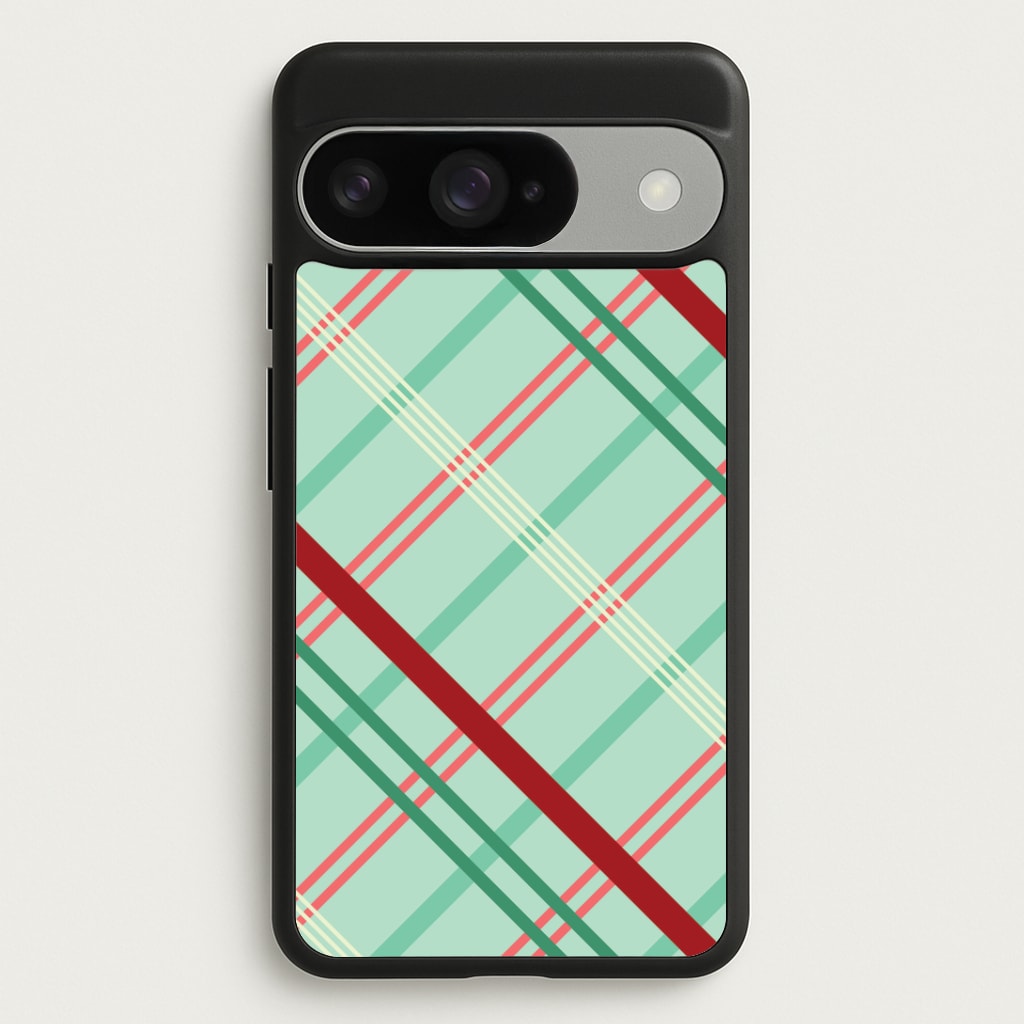 Pastel Tartan Christmas Pattern Google Pixel 10 / 10 Pro Case