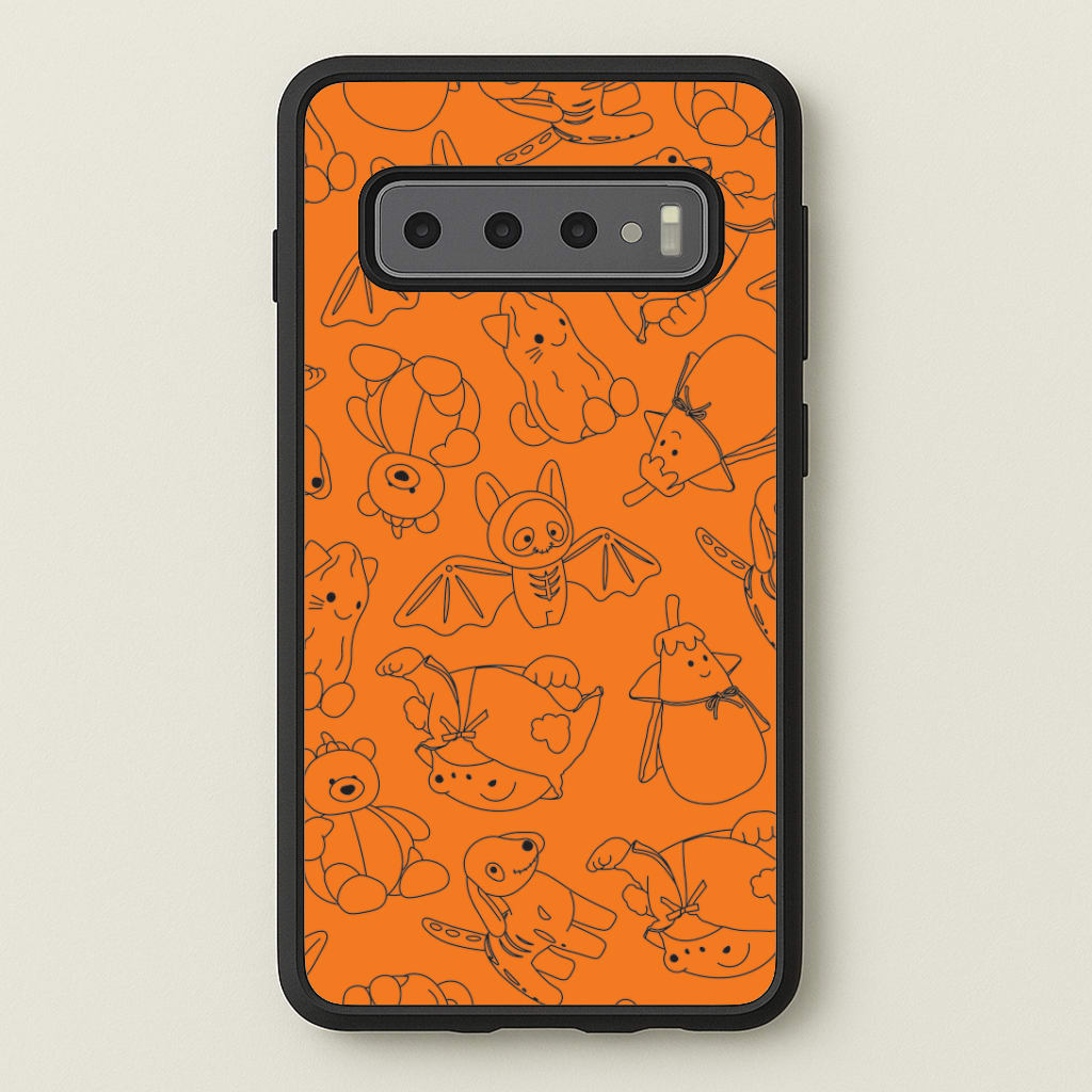 Halloween Plushies Pattern I - Halloween Galaxy S10 Plus Case