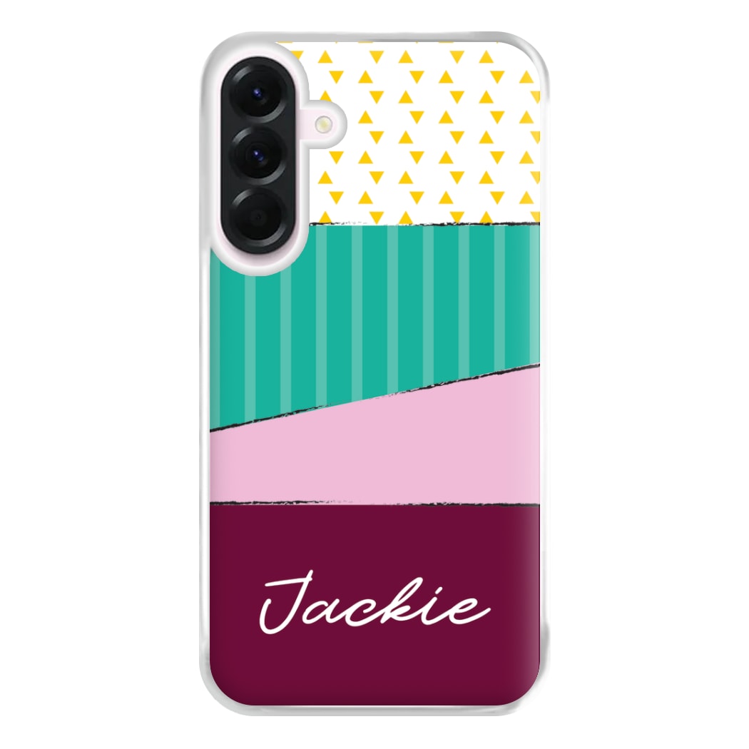 Geometric Patterns Personalised Name Galaxy A36 Case