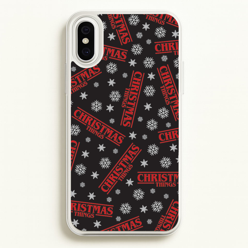Christmas Things Snowflake Pattern iPhone XS Max Case